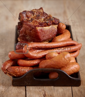 meat and sausages