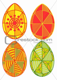 Easter egg with a traditional pattern