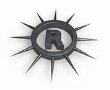 spiky letter r
