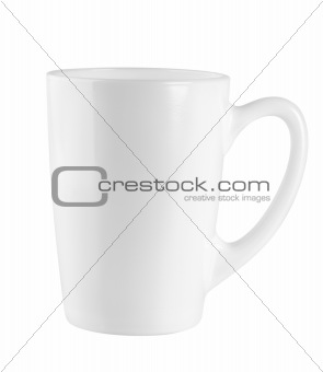 Cup white isolated