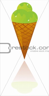 ice-cream isolated on white