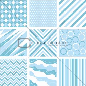 seamless blue patterns with fabric texture