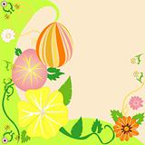 Easter Egg Floral Background 2