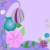 Easter Egg Floral Background