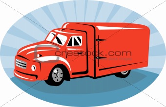 Delivery or camper van viewed from