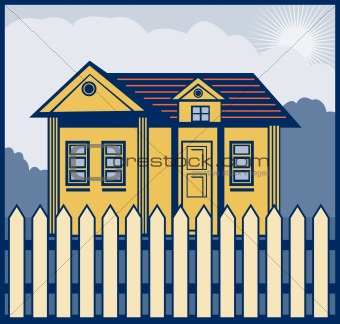 house with picket fence