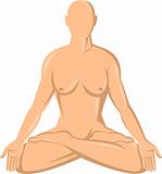 female human anatomy yoga lotus 
