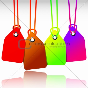 blank colored tags