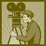 Vintage movie television film camera director