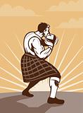 Scot scotsman throwing weight stone put