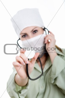 Doctor in white mask