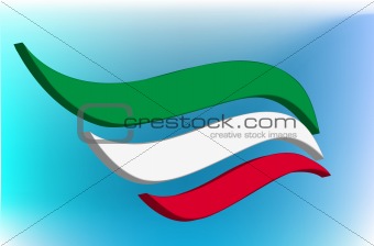 Italian flag abstract