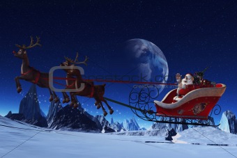 Santa Claus and his Reindeers