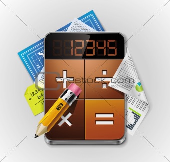 Vector calculator XXL detailed icon