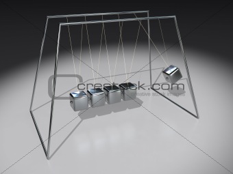 Newton Pendulum Cubes