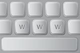 Part of Keyboard with Letters W
