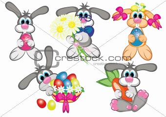 Bunny With Easter Eggs