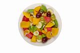 Fruit Salad on Plate (Isolated)