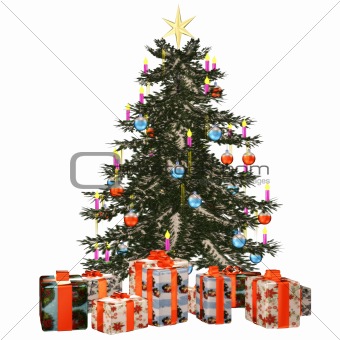 Christmastree with present