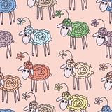 Background with funny sheep
