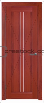 wooden door on the isolated background