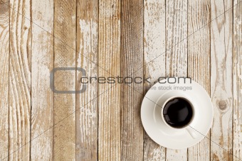 coffee cup on grunge table