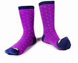 Violet socks isolated 