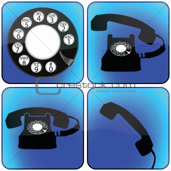 telephone icons collection