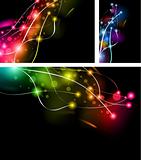 Abstract Rainbow Lights Business Cards