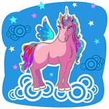 Unicorn Pegasus Vector Illustration