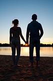 silhouettes of couple