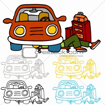 Cartoon Repair Car