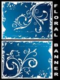 Grunge floral banners