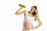 Pregnant woman involved in fitness