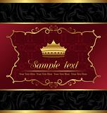 ornate decorative background with crown