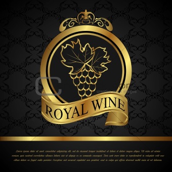 golden label for packing wine