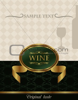 gold wine label