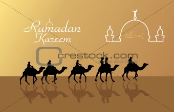 Greeting card for holy month of Ramadan Kareem