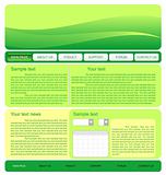 Illustration of  web site green template