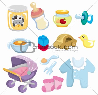 cartoon baby goods  icon