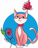 Cute kitten vector illustration