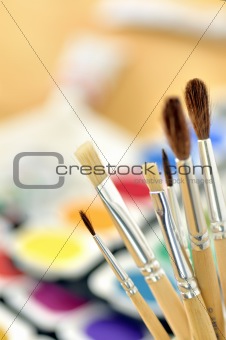 Artist paintbrushes
