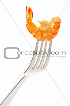 shrimp on fork 