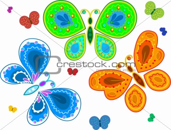 Decorative butterfly collection