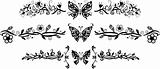 Ornate floral pattern with butterflies