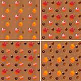 Seamless texture  - cupcakes and chocolate Sweets