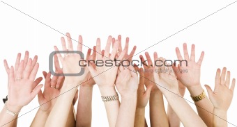 Human Hands Raised