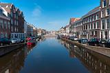 canal in Leiden, Netherlands