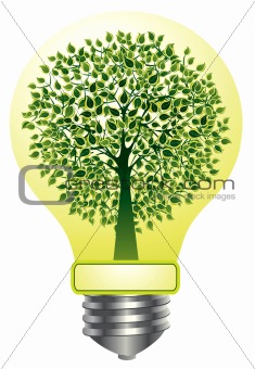 Lightbulb with tree