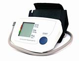home digital blood pressure monitor isolated over white